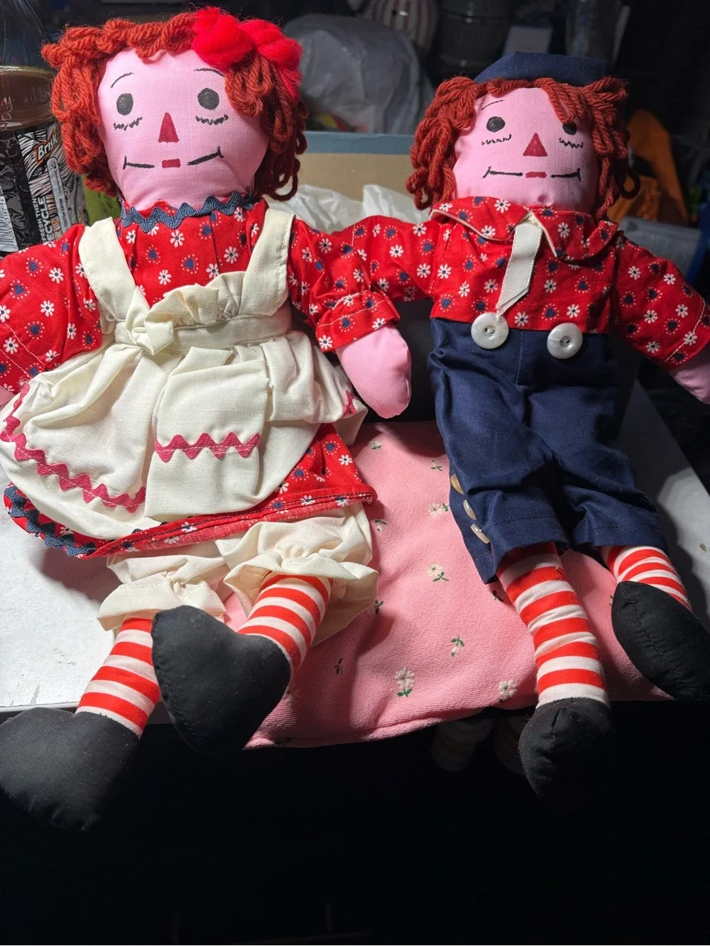 Handmade Raggedy Ann and Andy dolls